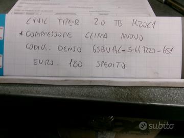 Compressore clima cyvic tipe r 2.0 tb k20c1