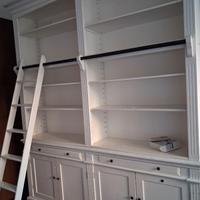 Libreria bianca con scala piu scrivania