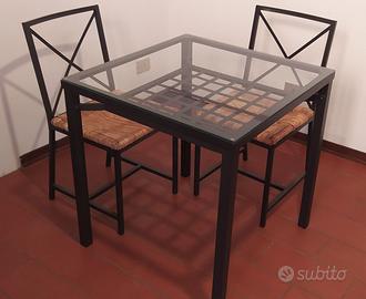 Sedie Ferro Battuto Ikea Tavolo In Vetro E Ferro E Sedie IKEA