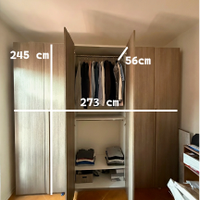 Armadio guardaroba 3 ante in legno