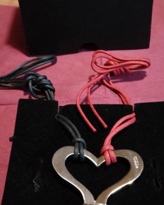 BREIL TRIBE Ciondolo Cuore Doppio ORIGINALE-NUOVO 