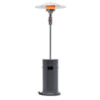 Stufa a Gas da Patio a Fungo 76 x 218 cm Ruote