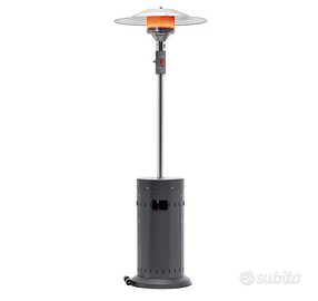 Stufa a Gas da Patio a Fungo 76 x 218 cm Ruote