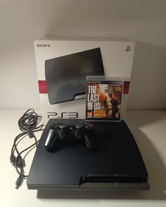 PS3 Slim completa di scatola + the last of us