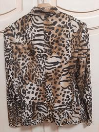 Giacca  pelliccia ecologica  stampa leopardo