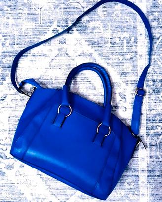 Borsetta tracolla/mano blu elettrico