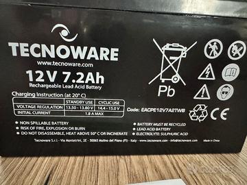 Batteria tecnoware ricaricabile 12V 7.2Ah