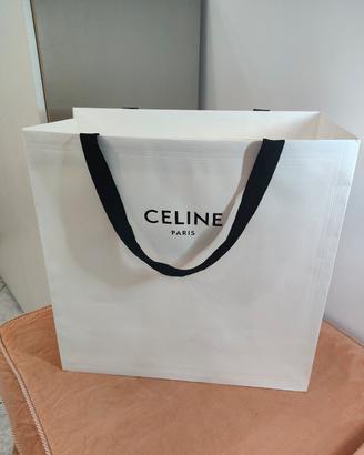 Shopper di carta Celine bianca