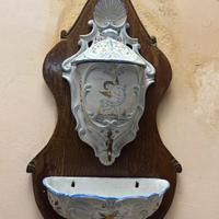 Antico Lavabo da Parete in Maiolica di Deruta