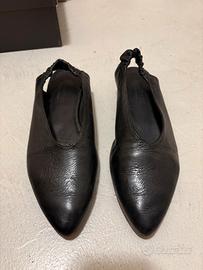 Sandalo nero pelle donna