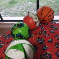 palloni da calcio e basket