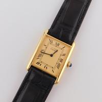 Cartier Tank Vermeil 6, Manuale, Plated Gold