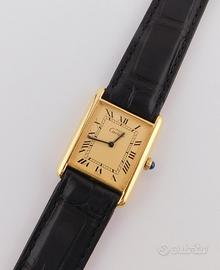 Cartier Tank Vermeil 6, Manuale, Plated Gold