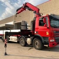 Daf CF 85.510 8X2 CASSONE E GRU FASSI F415 6 SFILI