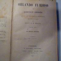 Libro anno 1888 ARIOSTO Orlando Furioso
