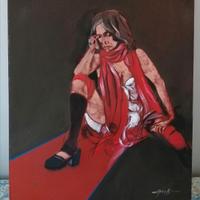 Dipinto Domenico Cancelli. Donna. Anni 70.
100x80.