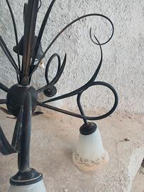 Lampadario/i in ferro battuto colori nero antracit