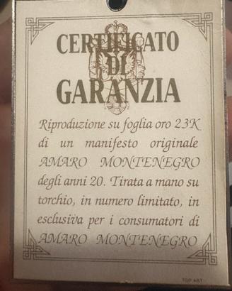 Manifesto d’epoca amaro montenegro