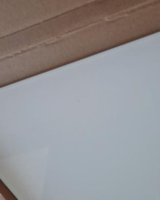 piano besta in vetro bianco 