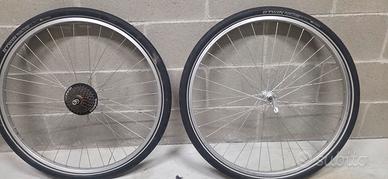 cerchi completi city bike e copertoni 28