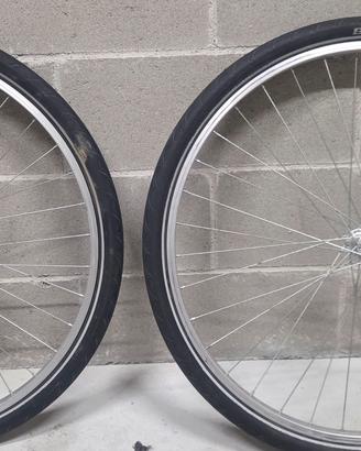 cerchi completi city bike e copertoni 28