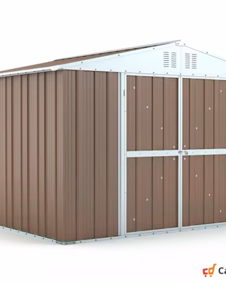 Box capanno giardino Acciaio 327x269 tortora
