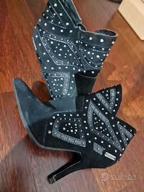 Pepe jeans camoscio borchie nero TG 36