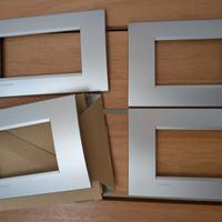 4 Placche Bticino Living International Argento