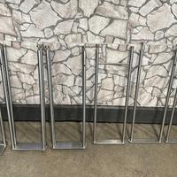 Mensola a soffitto porta bottiglie in acciaio inox