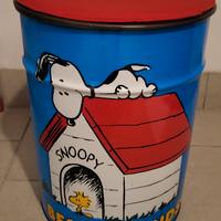 Bidone pouf vintage anni 80 Snoopy