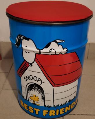 Bidone pouf vintage anni 80 Snoopy