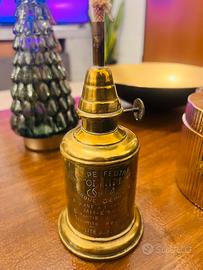 ANTICA LAMPADA PIGEON OLYMPE LANTERNA PETROLIO