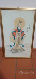 quadro dipinto su seta