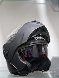 CASCO DIEFFE MODULARE DOPPIA VISIERA NERO OPACO