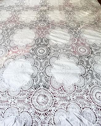 Copriletto Shabby Chic Uncinetto Filet 240x200 –