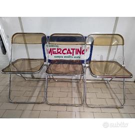 SEDIE PZ. 3 PLIA ANONIMA CASTELLI VINTAGE