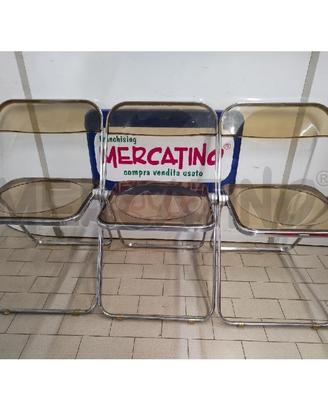 SEDIE PZ. 3 PLIA ANONIMA CASTELLI VINTAGE