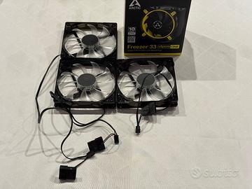 3 ventole PC RGB blu da 120 mm