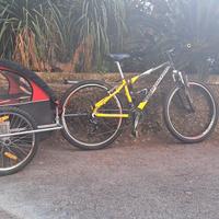 Bici mtb 26" + carrello/passeggino