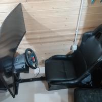 Playseat, volante Logitech G29 e schermo curvo 34"