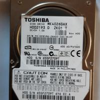 hdd sata 2.5 Toshiba 40Gb notebook