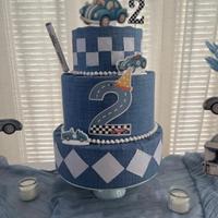 Torta in stoffa realizzata a mano