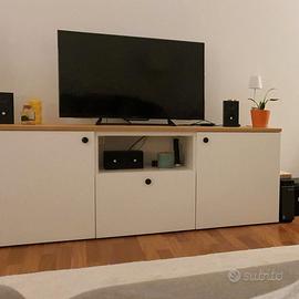 Mobile TV Moderno Bianco e legno