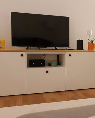 Mobile TV Moderno Bianco e legno