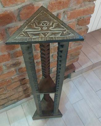 porta cd etnico in legno 