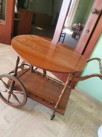  carrello tavolino  in noce