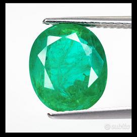 Smeraldo Naturale Zambia 4.02ct certificato IGI