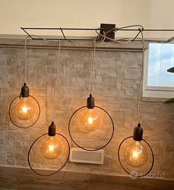 Lampadario stile industrial/vintage