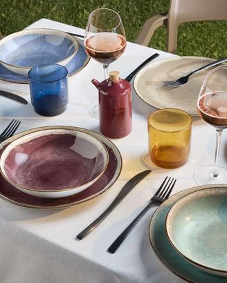 Servizio 18 PIATTI TOGNANA IBIZA MULTICOLOR NUOVI