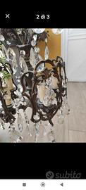 lampadario vintage in ferro battuto 